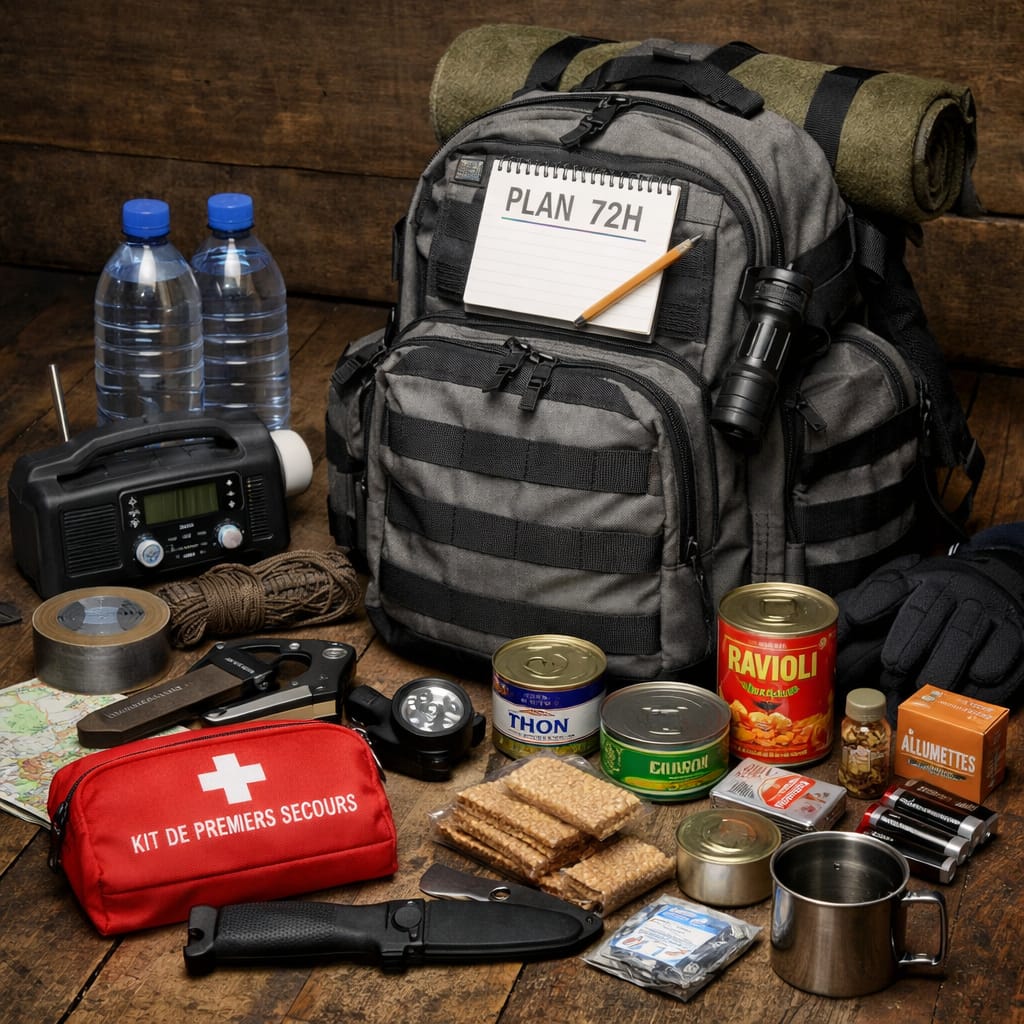 Que faire les 72 premières heures après un effondrement des services essentiels sac d’urgence 72 heures pour survivre après un effondrement des services essentiels.