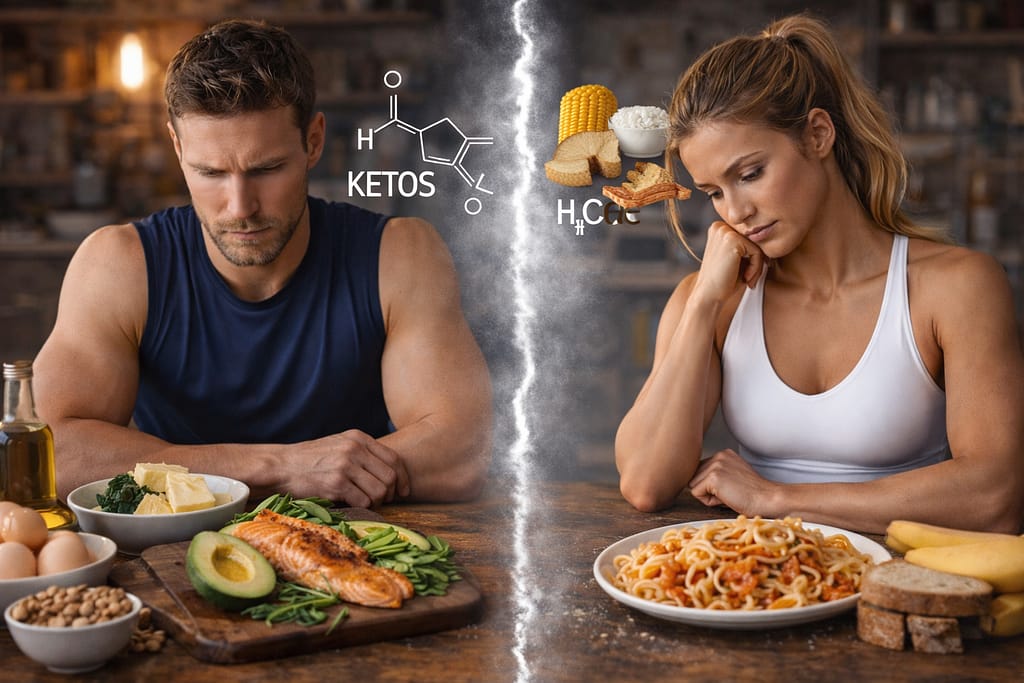 Régime cétogène (keto) et sport : avantages, inconvénients et pour qui c’est vraiment adapté Régime cétogène pour sportif : repas keto avec saumon, avocat et légumes verts pour optimiser énergie et récupération.