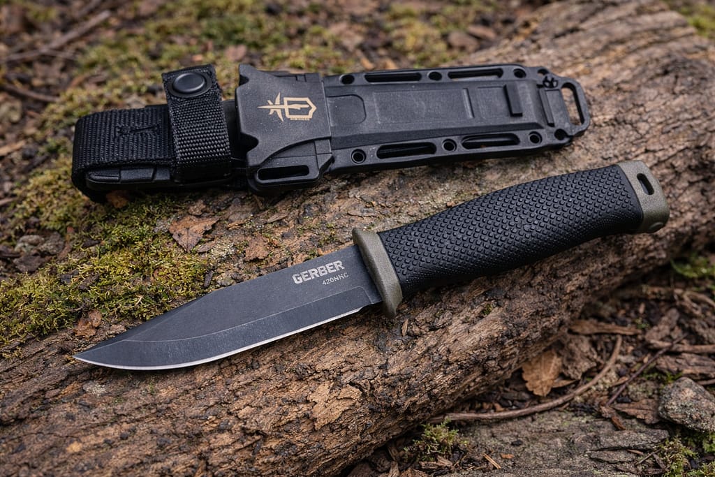 Les meilleurs couteaux de survie : notre sélection 2025 Gerber StrongArm (420HC)