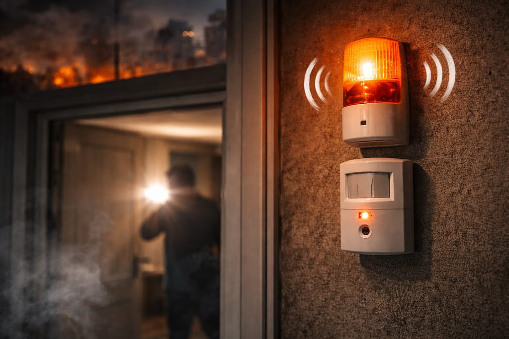 Les bases de la défense du domicile en cas de chaos urbain Coupe-réseau, émeutes, pénuries : découvrez comment défendre votre domicile avec des systèmes d’alerte simples, autonomes et réellement efficaces.