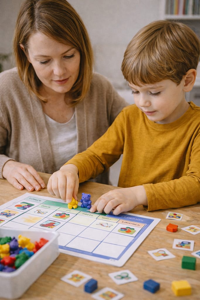 Comment choisir une routine éducative quotidienne selon l’âge de l’enfant parent accompagne son enfant dans une routine éducative quotidienne à la maison