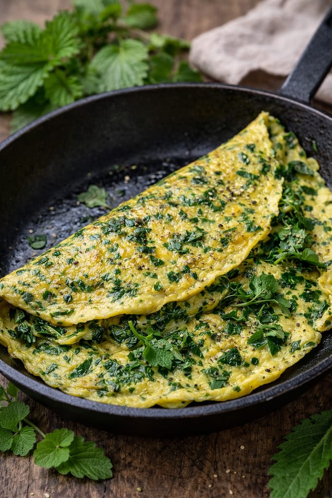 Cuisiner avec des plantes sauvages : 5 recettes simples et nourrissantes Omelette aux orties et au lierre terrestre
